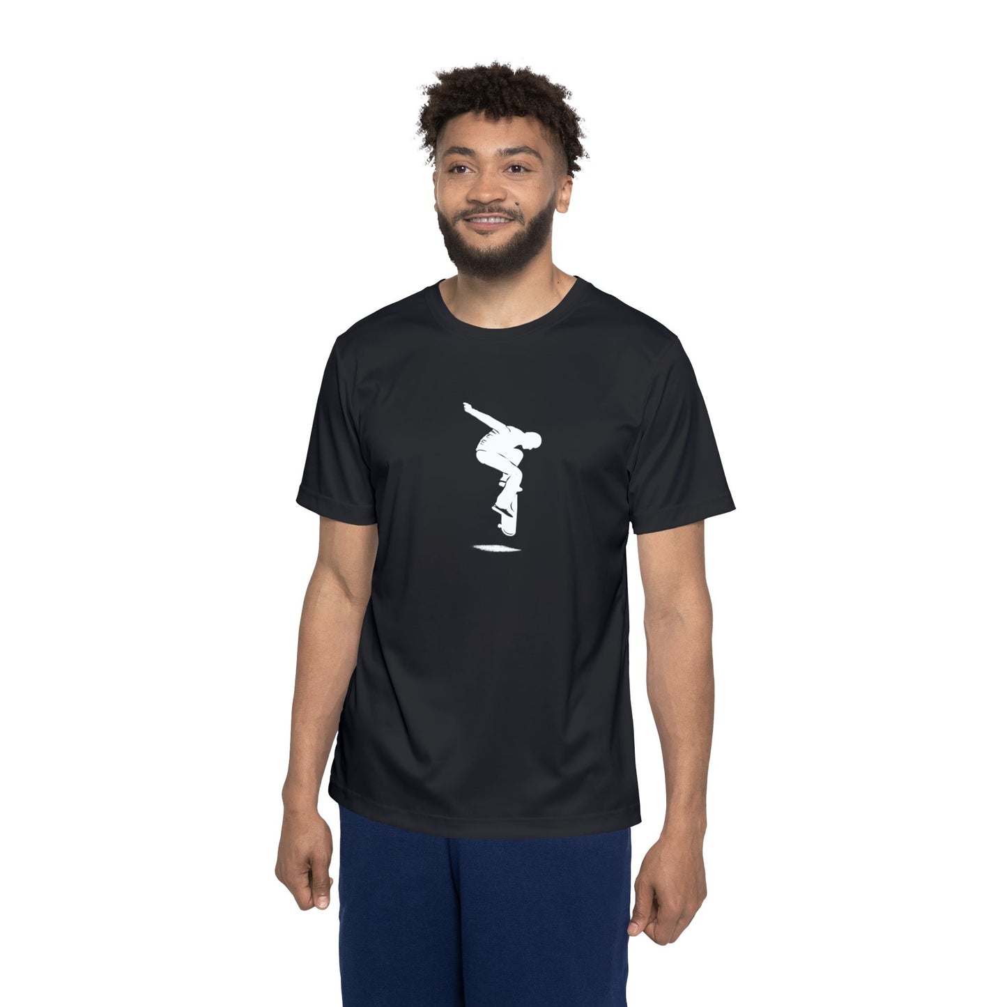 Skateboarder Silhouette Men's Sports Jersey — Skateboard Tee