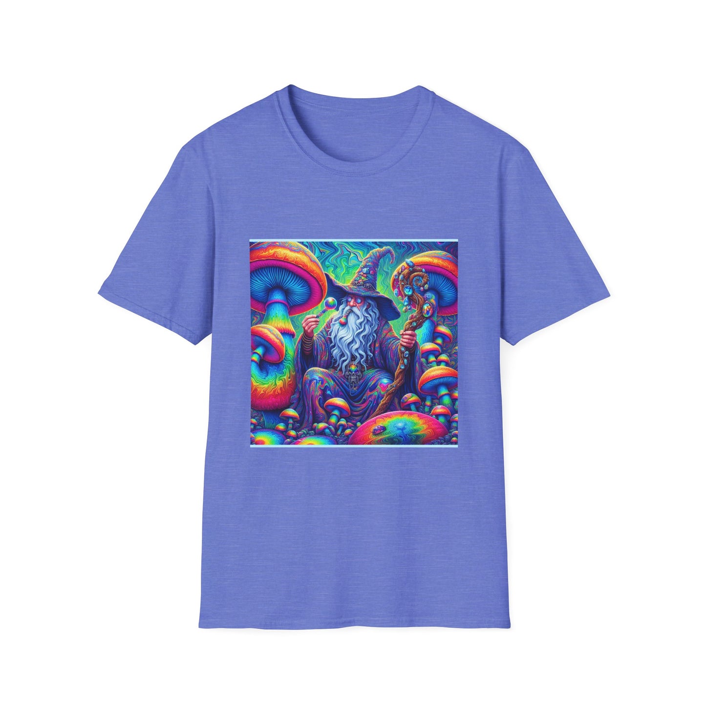 Psychedelic Mushroom Wizard Unisex T-Shirt | Vibrant Art Tee for Nature Lovers