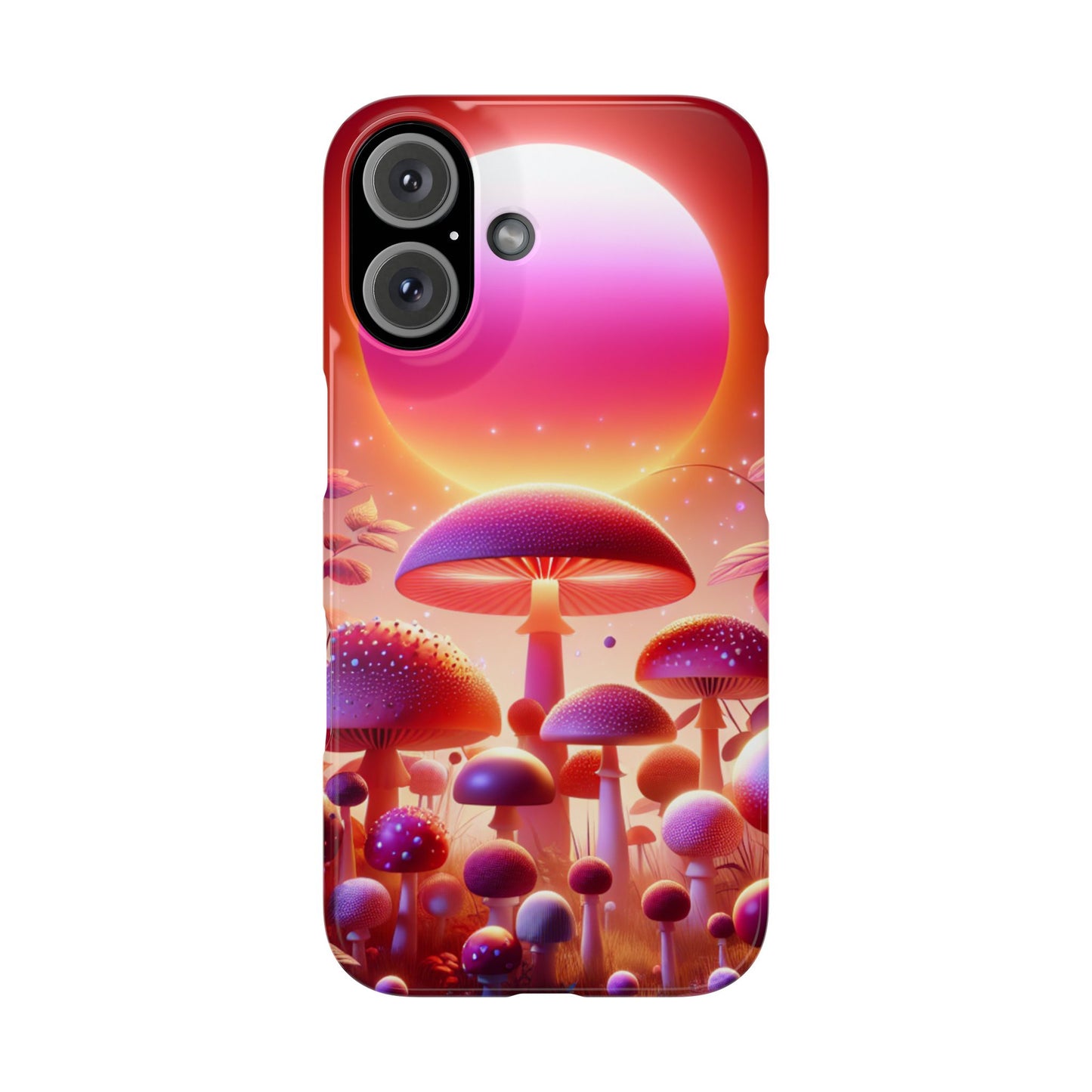 Vibrant Mushroom Slim Phone Case - Colorful Nature Design for Trendy Tech Lovers