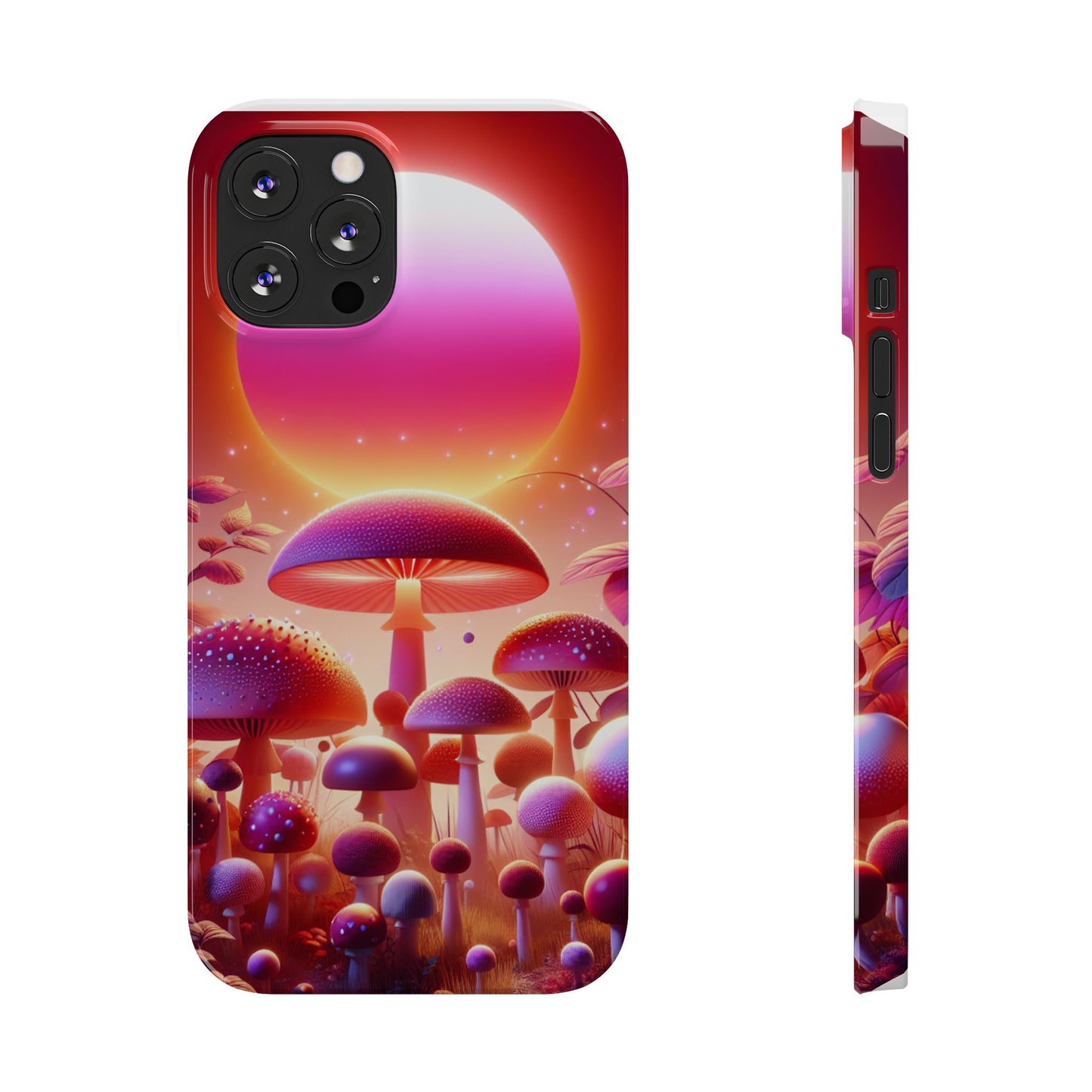 Vibrant Mushroom Slim Phone Case - Colorful Nature Design for Trendy Tech Lovers