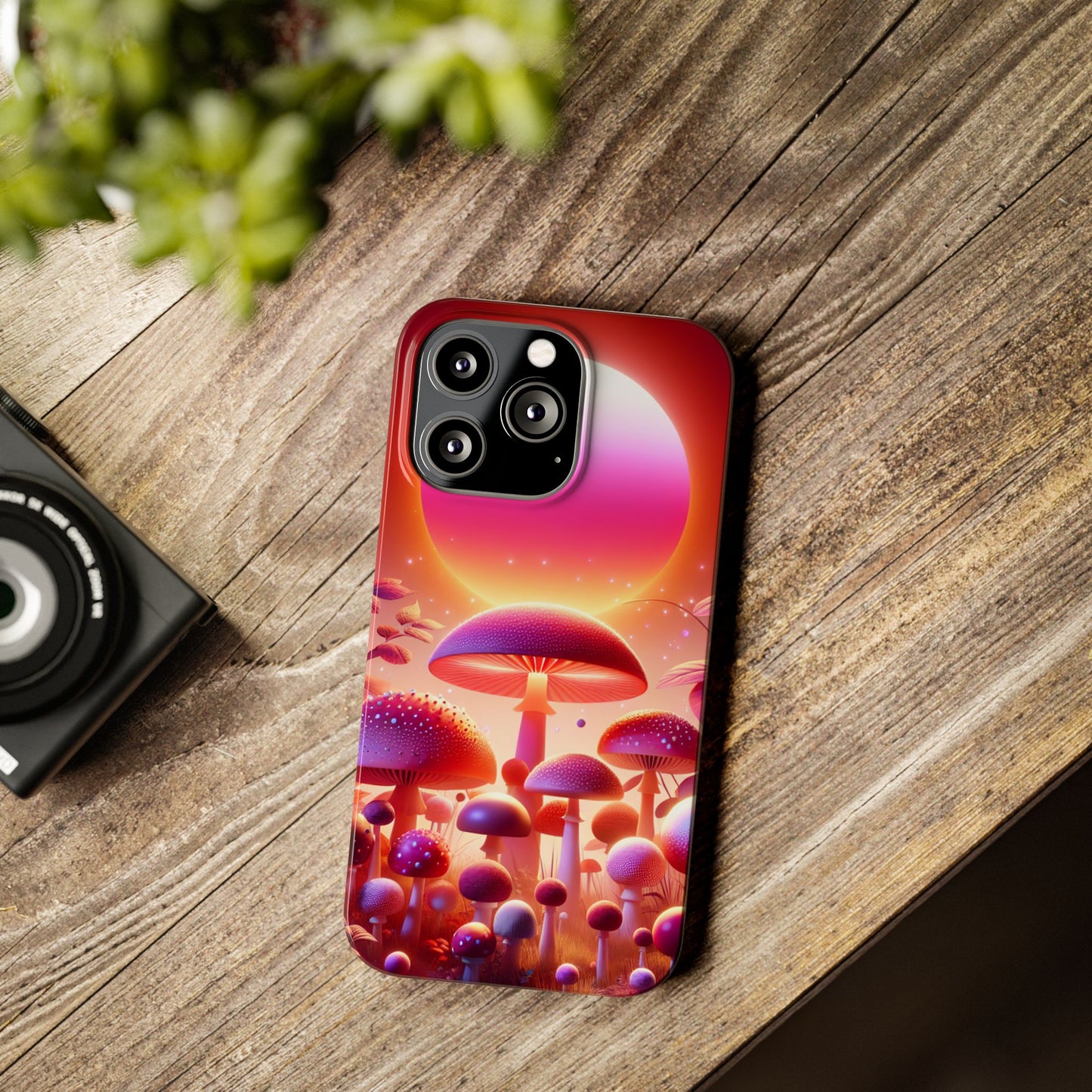 Vibrant Mushroom Slim Phone Case - Colorful Nature Design for Trendy Tech Lovers